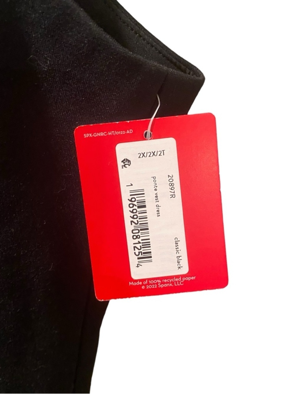 SPANX Black The Perfect Vest Sleeveless Dress Size 2X - Picture 4 of 7
